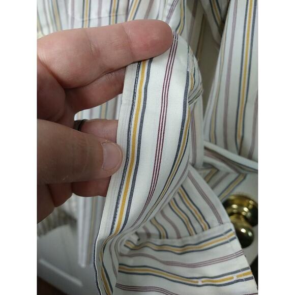 Sears Roebuck Men's 2X* Vintage Button Striped Shirt 17 34/35 Single Needle - Picture 9 of 14
